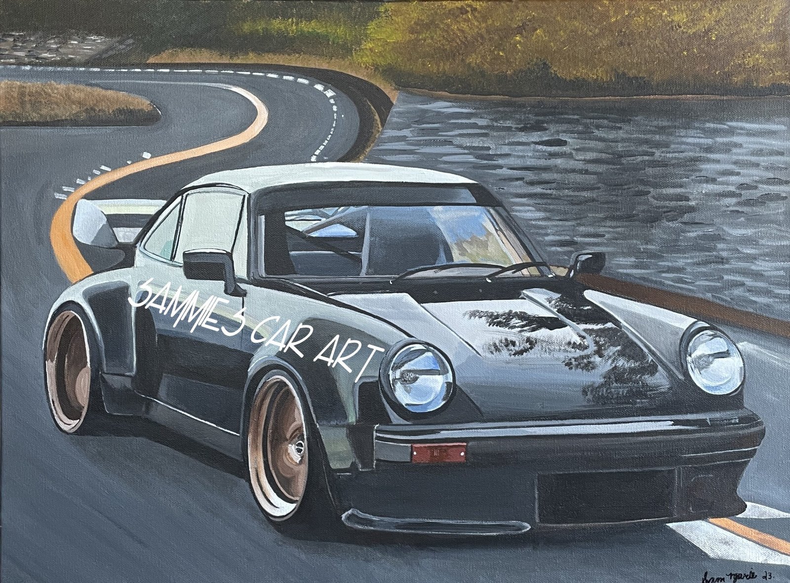 Black Porsche | Digital Print