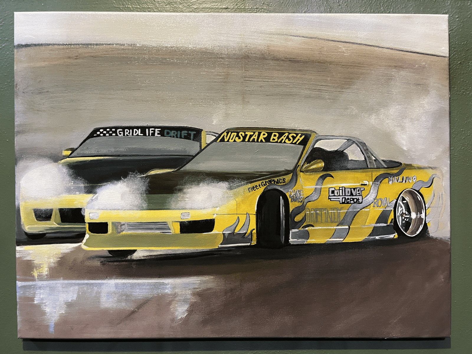 Yellow Nissan S13 Vert | Canvas