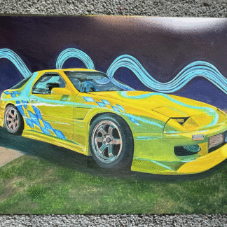 Yellow Mazda Rx7 |Photo Print